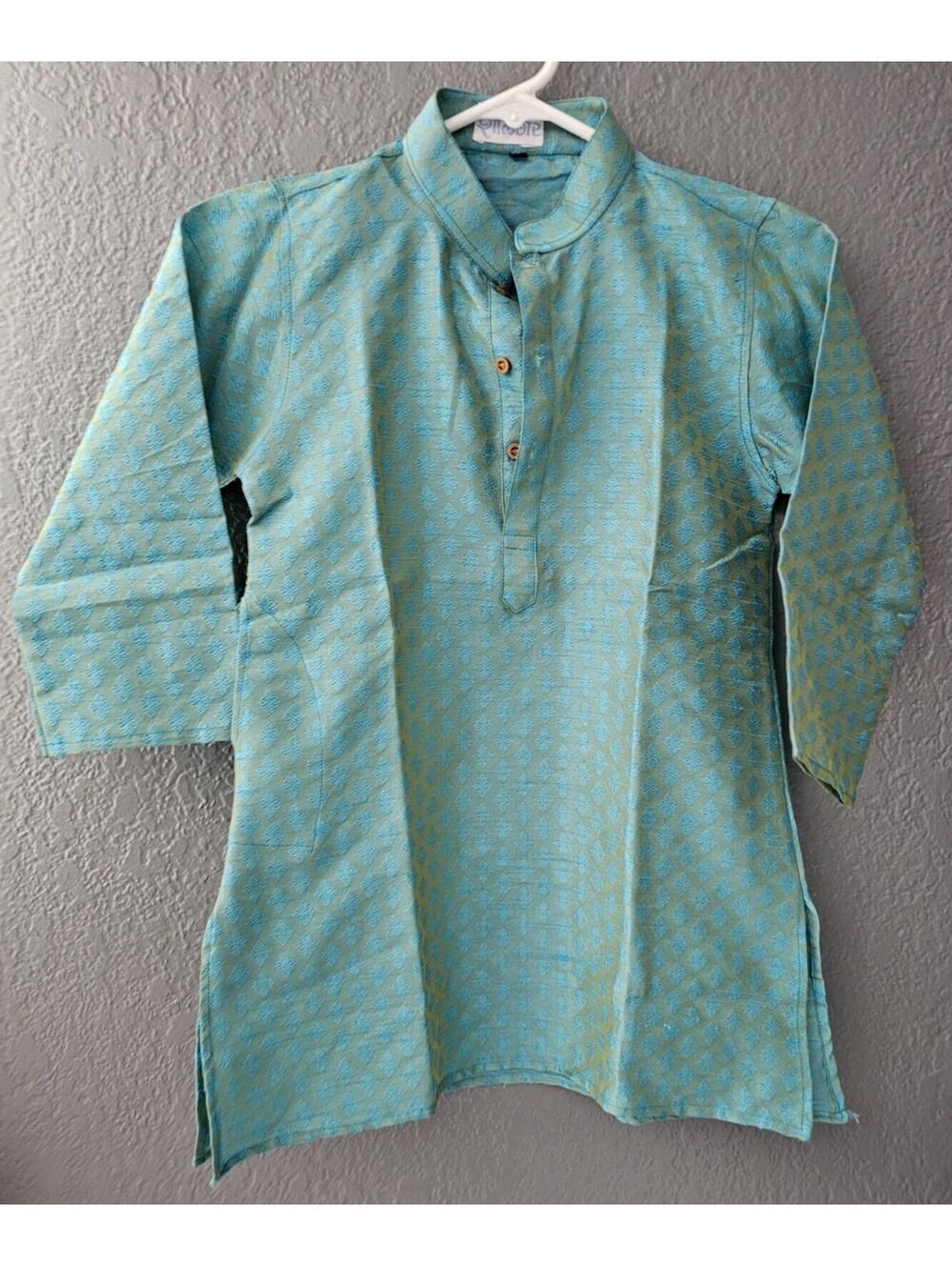 Boys Shalgar Kameez Pakistani Indian Traditional Top Shirt Teal Size 6 Culture